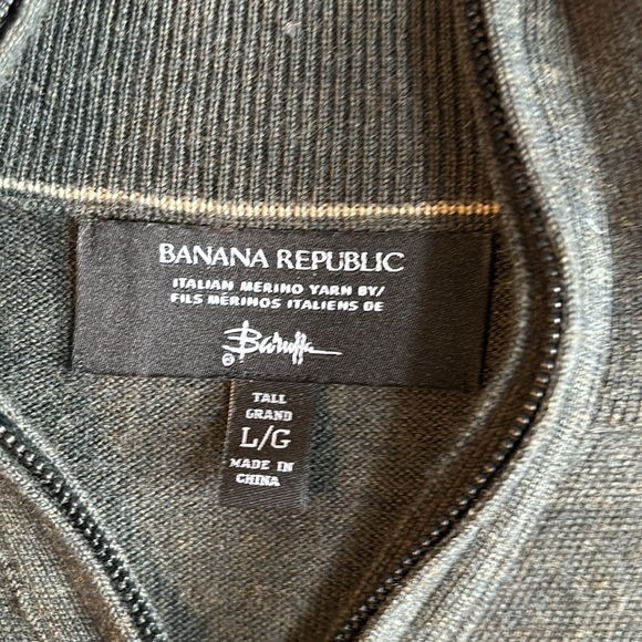 Banana Republic Merino Quarter Zip - Picture 2 of 4